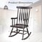 Costway Set of 2 Wood Rocking Chair Glossy Finish White\ Coffe